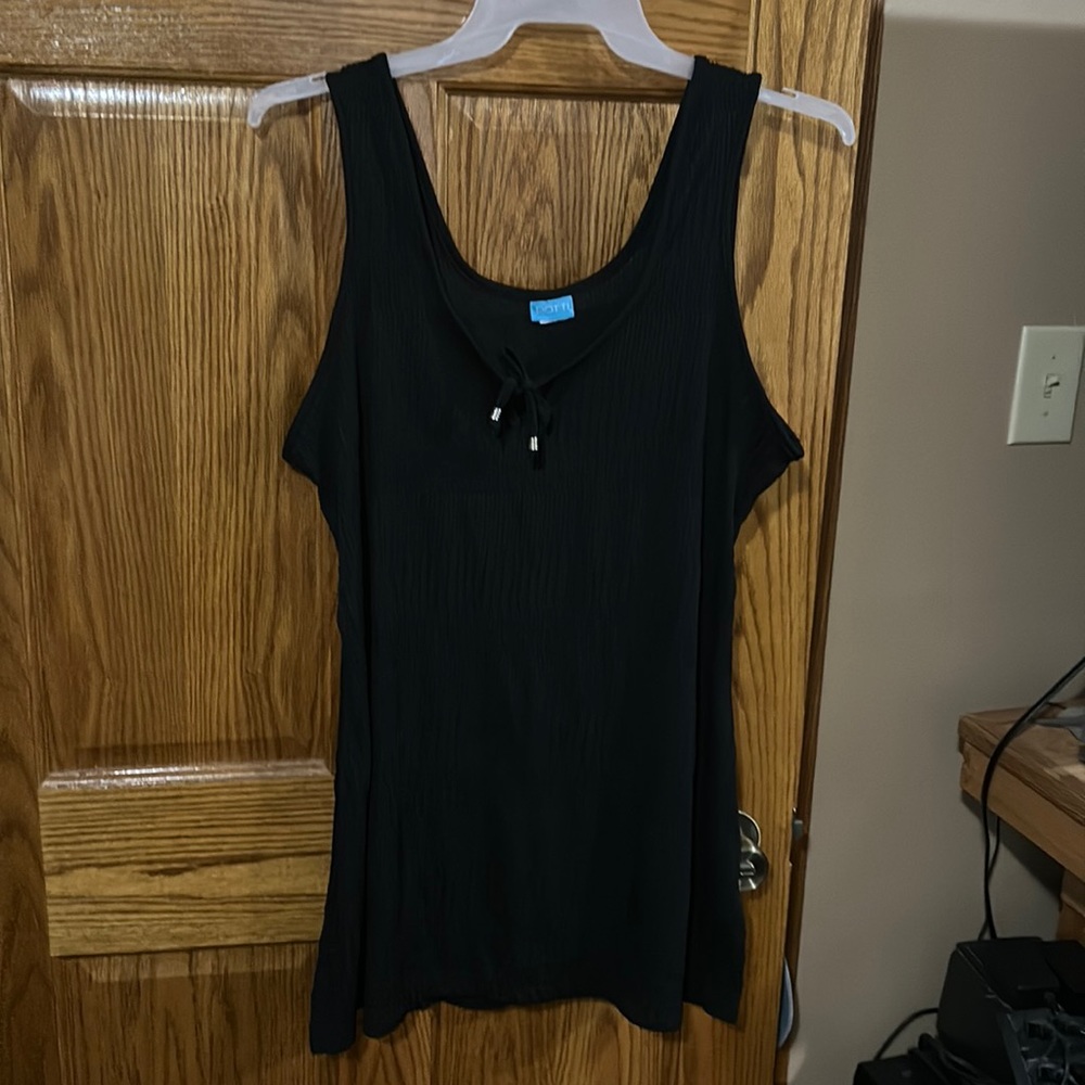 Black sleeveless cover up